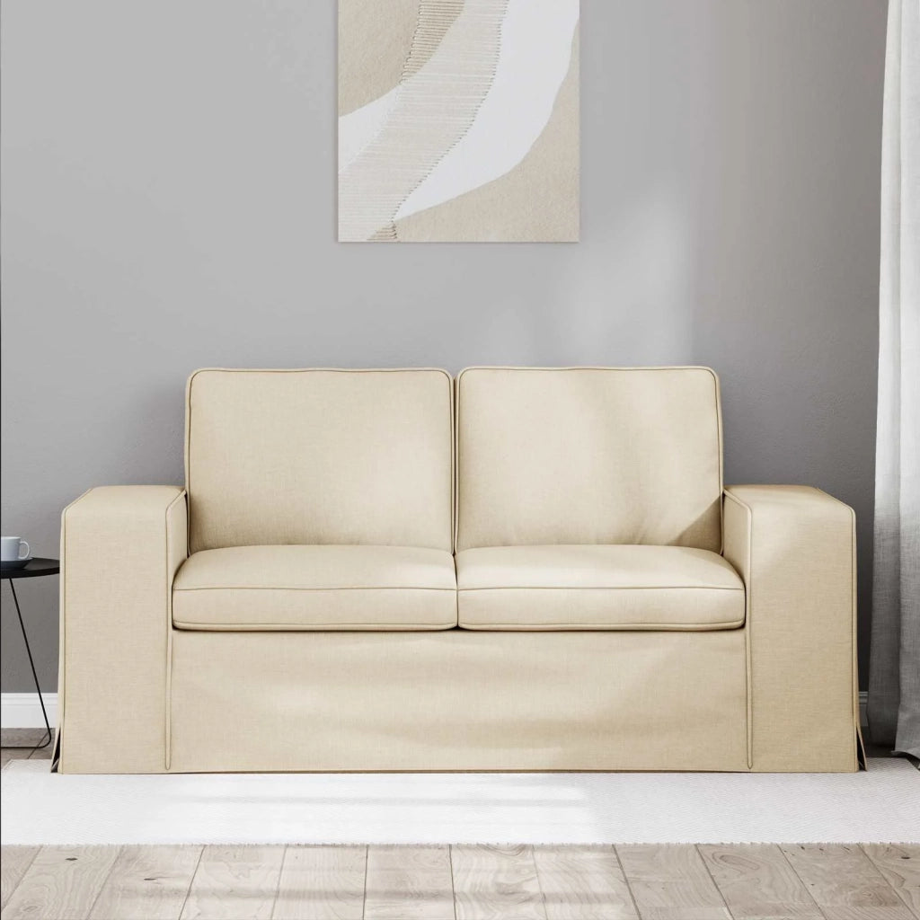 Divano Crema 162 x 80 x 82 cm Tessuto