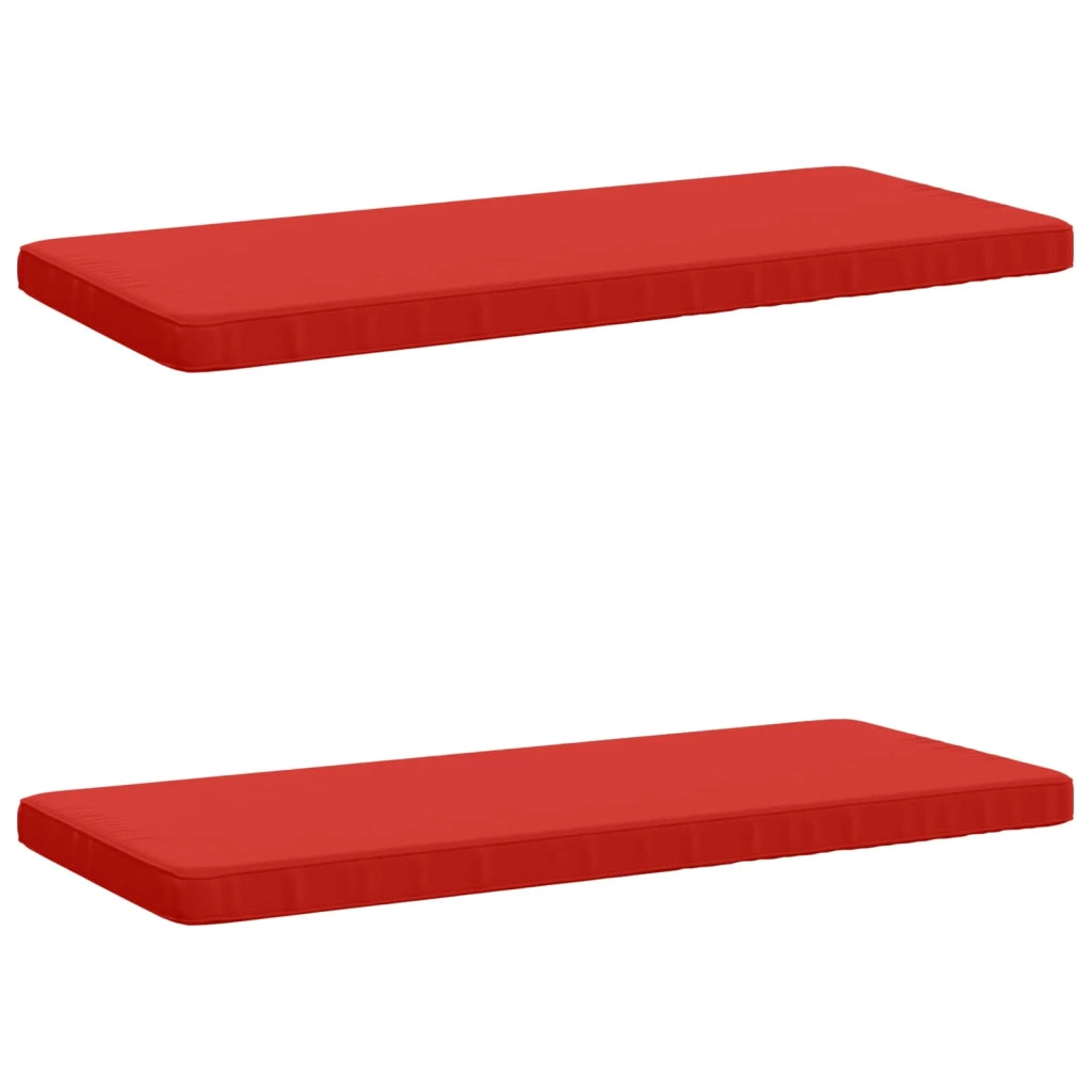 Cuscini per Panchina a 2 Pezzi VUGHT 2 pz 100% Poliestere Rosso 951799