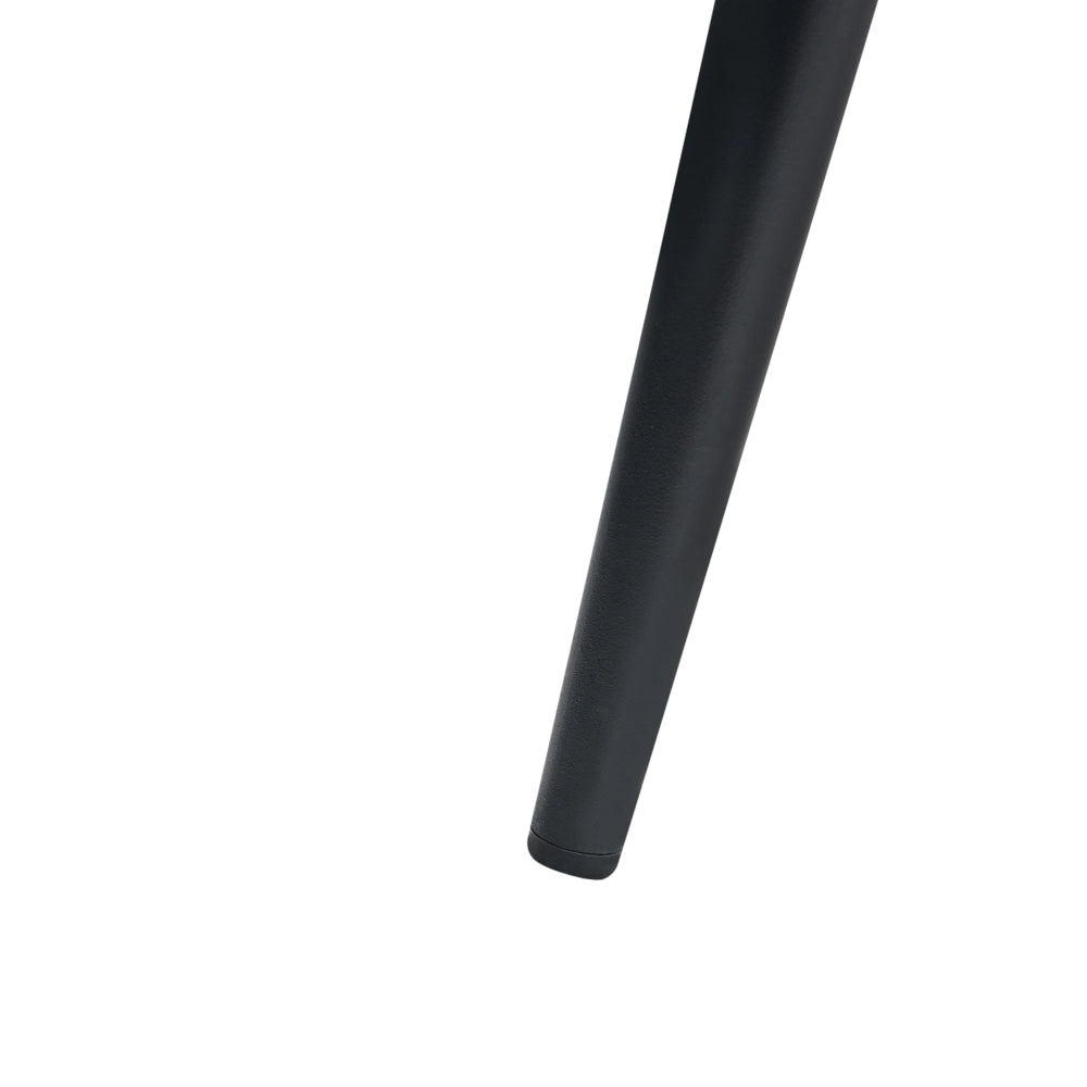 Set di 2 sedie da pranzo in velluto bianco sporco  con gambe nere in ferro Sedie imbottite moderne