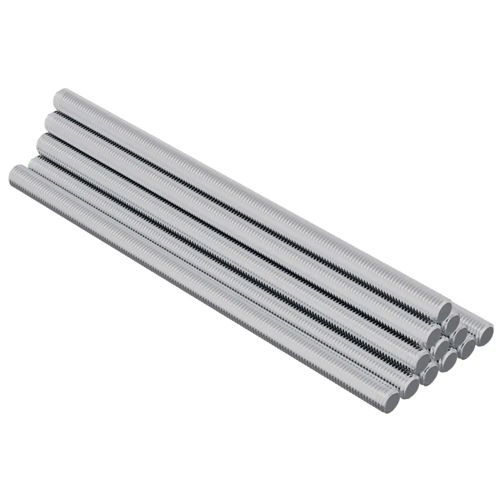 Barre filettate 12 pz Argento M6 x 120 mm Metallo CFW6509147