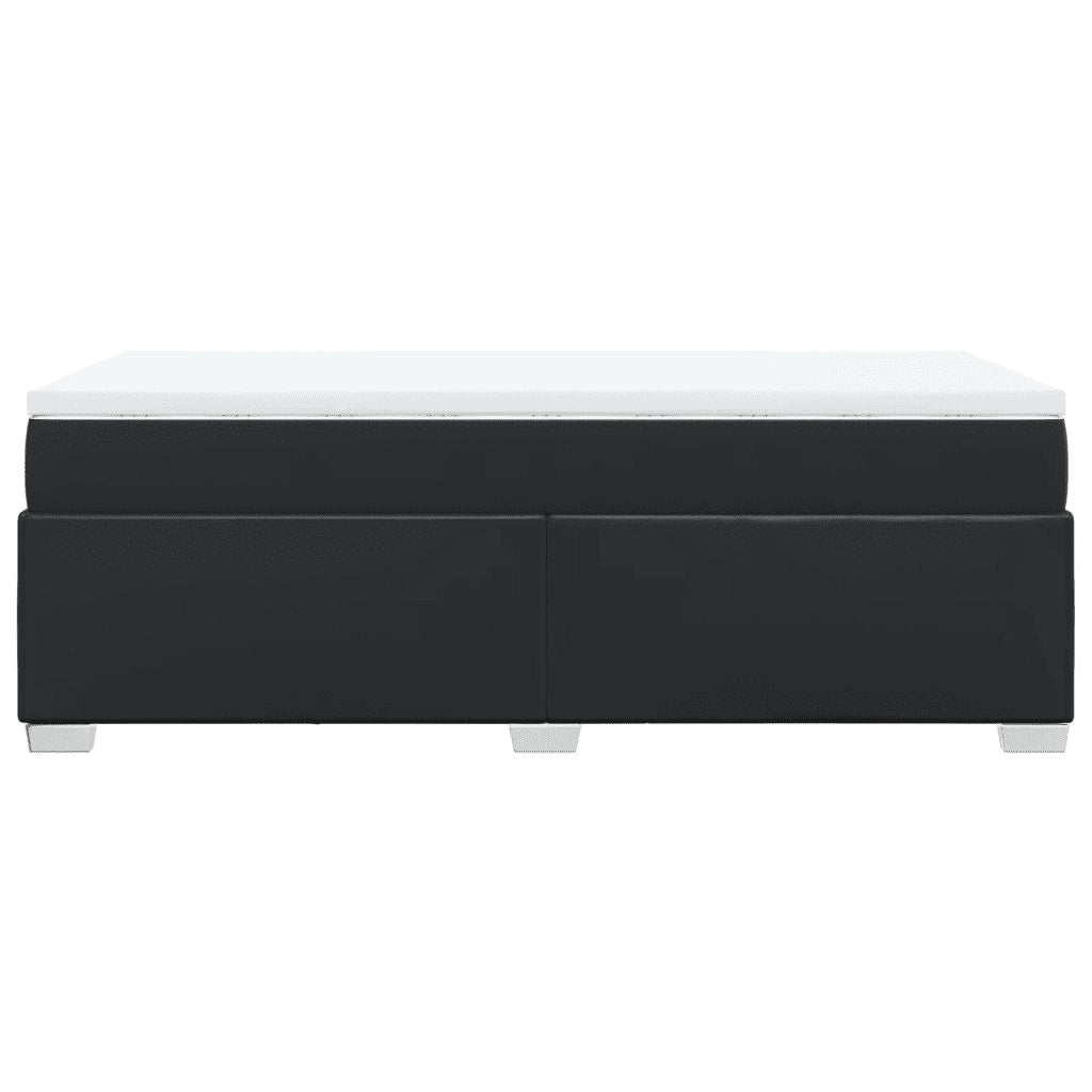 Giroletto a Molle con Materasso Nero 80x200 cm in Similpelle 3285185