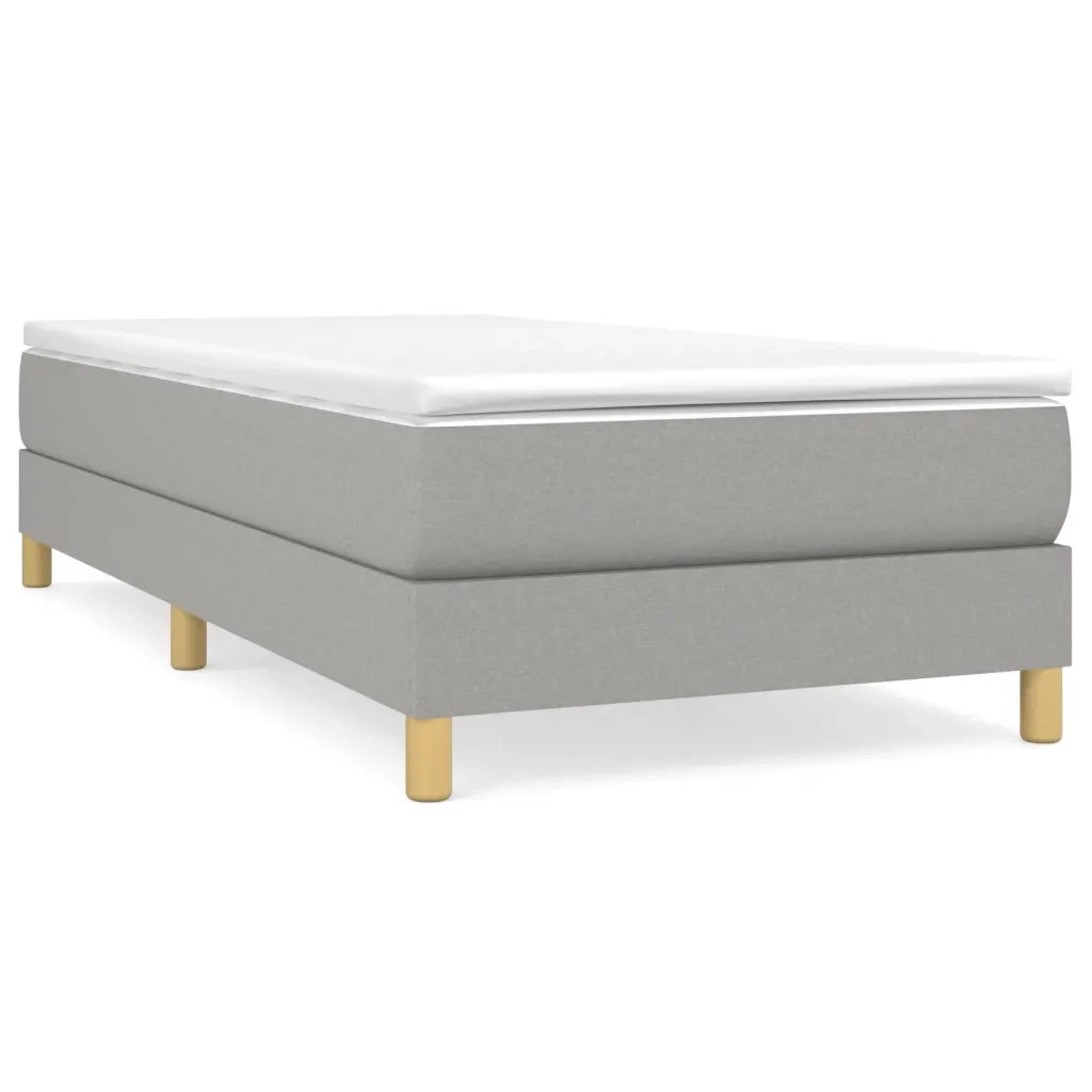 Struttura Letto a Rete a Molle-Giroletto Grigio Chiaro 100x200 cm Tessuto 190068