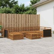 Set di divani da esterno 7 pz Naturale 3383582