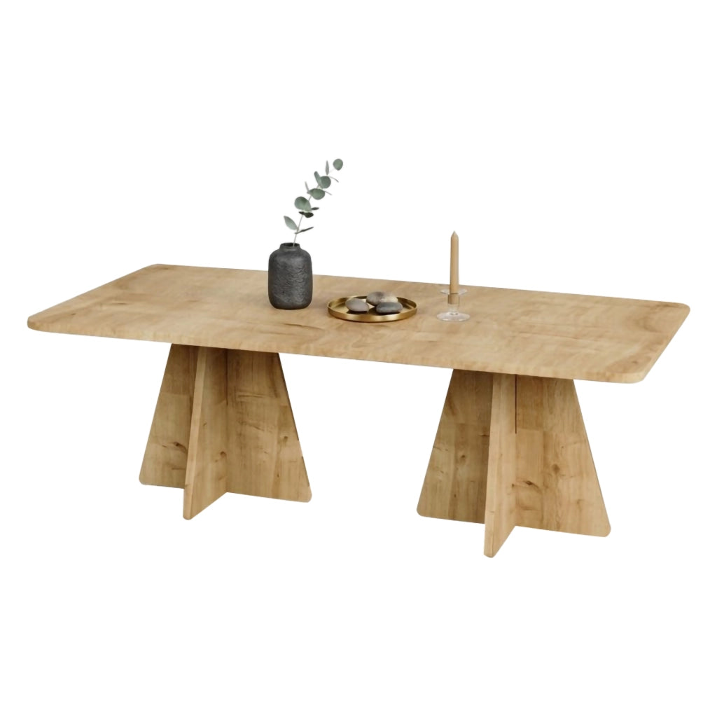 Ottana, Tavolino da Salotto Forma Rettangolare, 120x60x40h cm Marrone Rovere