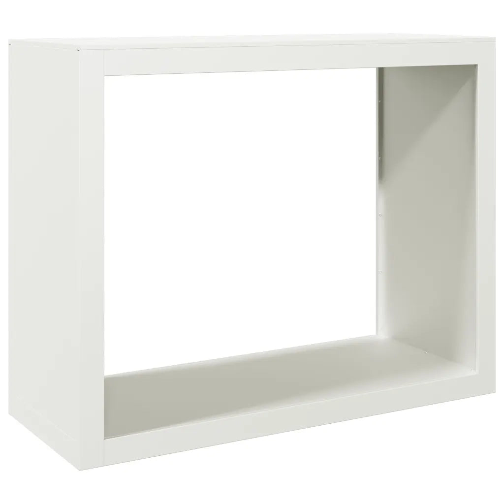Rastrelliera per Legna da Ardere-Portalegna Bianca 100x40x80 cm in Acciaio