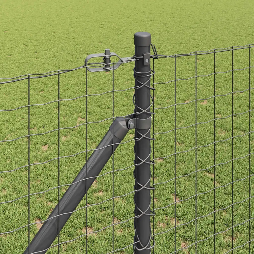 Palo della recinzione 7 pcs Grigio Acciaio 42004260