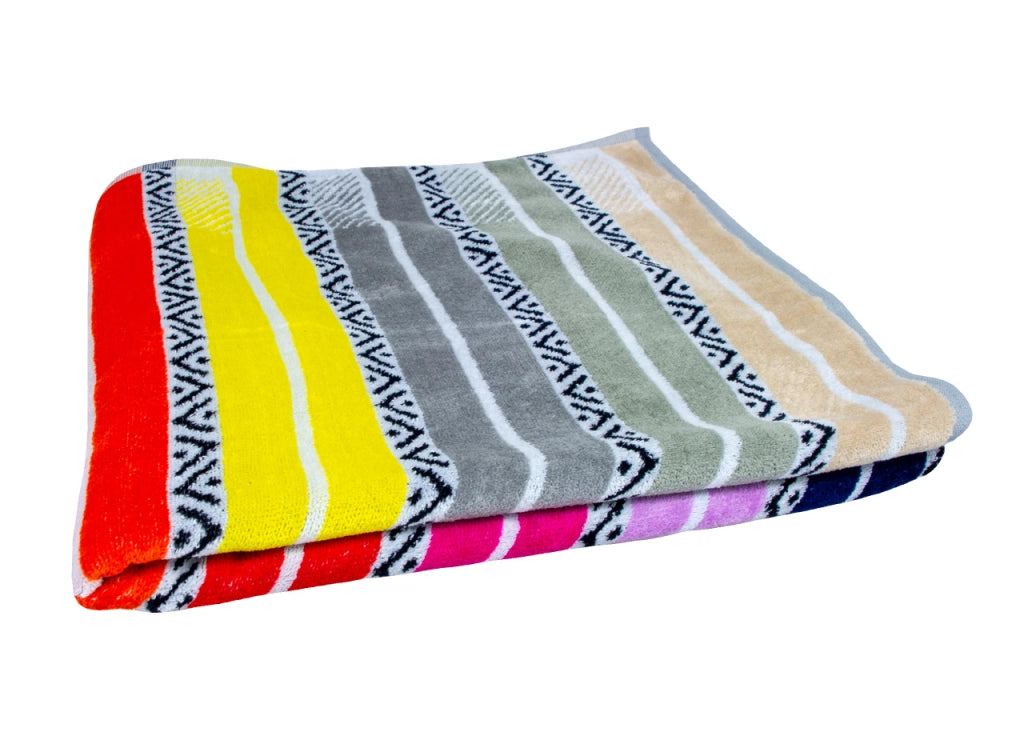 Telo Mare Jacquard Spugna Asciugamano Spiaggia Disegno Cile