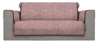 Copridivano con Copri Braccioli Seduta 60 cm in Poliestere Bordeaux
