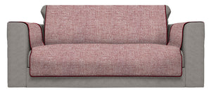 Copridivano con Copri Braccioli Seduta 60 cm in Poliestere Bordeaux