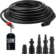 Kit di pulizia tubi 10 m - 180 bar - 60 °C - set di pulizia tubi con 5 adattatori - pulitore ad alta pressione - set di pulizia tubi.
