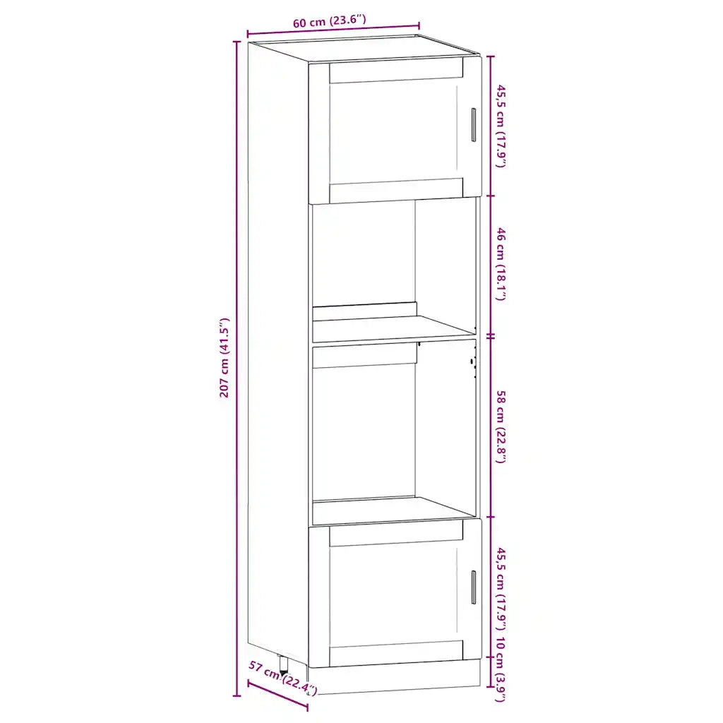 Set Mobili da Cucina 7 pz Kalmar Grigio Cemento in Truciolato 3314755