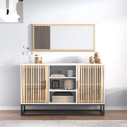 Credenza-Buffet-Armadio da cucina Bianca 105x30x65 cm in Legno Multistrato 466166
