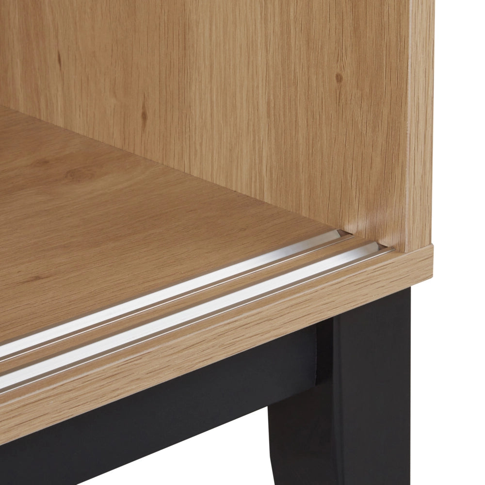 Mobiletto decorativo con vetrina in vetro marrone chiaro soggiorno stile elegante