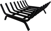 Portalegna in Ferro per Camino, 40x35x16 cm, Nero, Struttura Robusta 12 mm, Made in Italy
