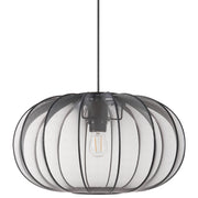Lampada a sospensione con paralume in nylon nero Design moderno Luce per il soggiorno