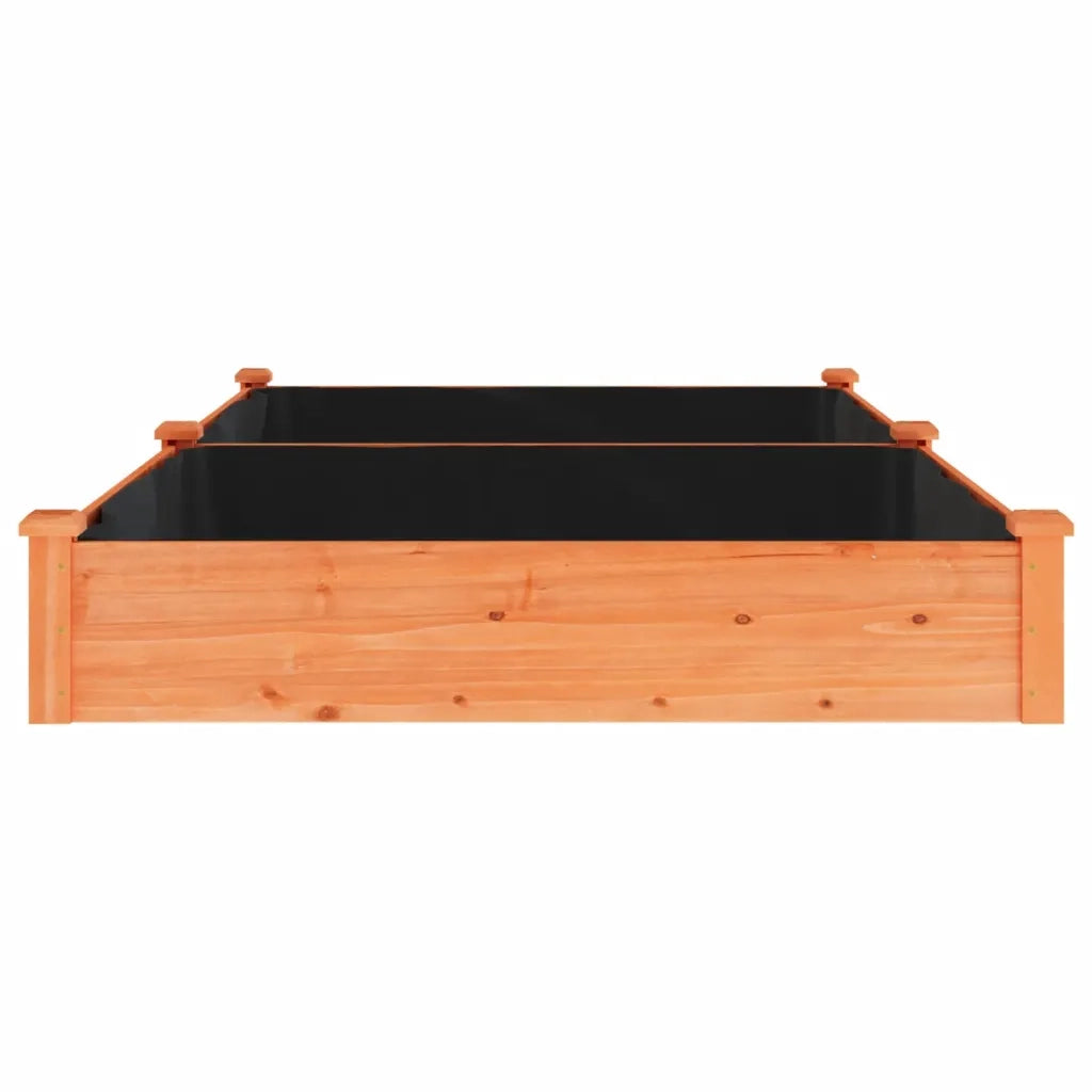 Fioriera da Giardino Fodera Marrone 240x120x25cm Massello Abete 364302