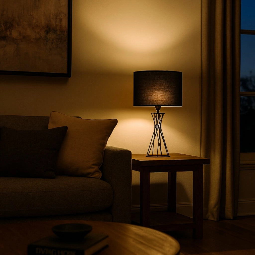 Lampada da tavolo Nivra nera 1xE27 Rabalux