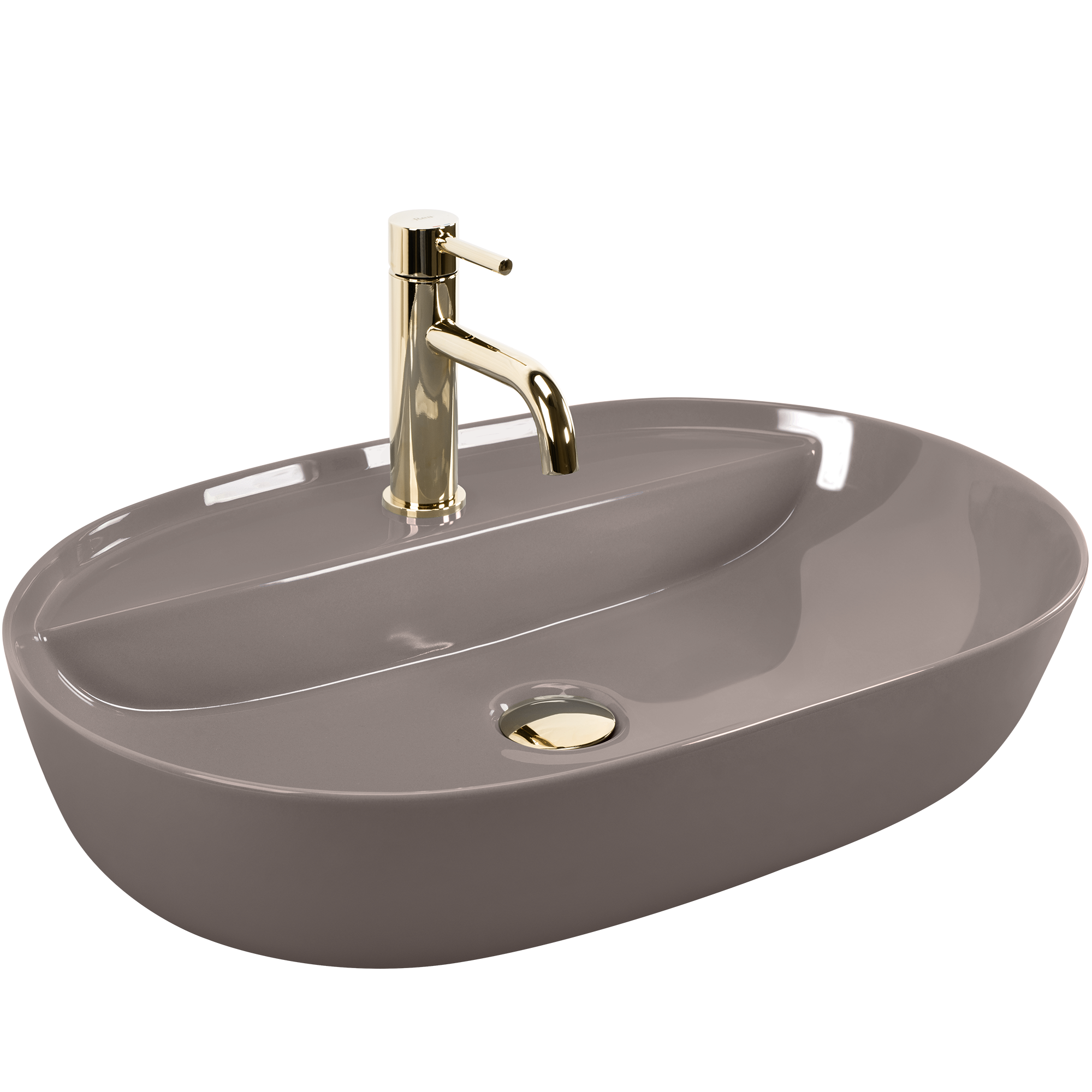 Lavabo Da Appoggio Rea Aura 61 Beige Shiny