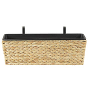 Vaso per piante Beige Giacinto d'acqua Intreccio Rettangolare 60 x 20 cm Sintetico con fori di scolo