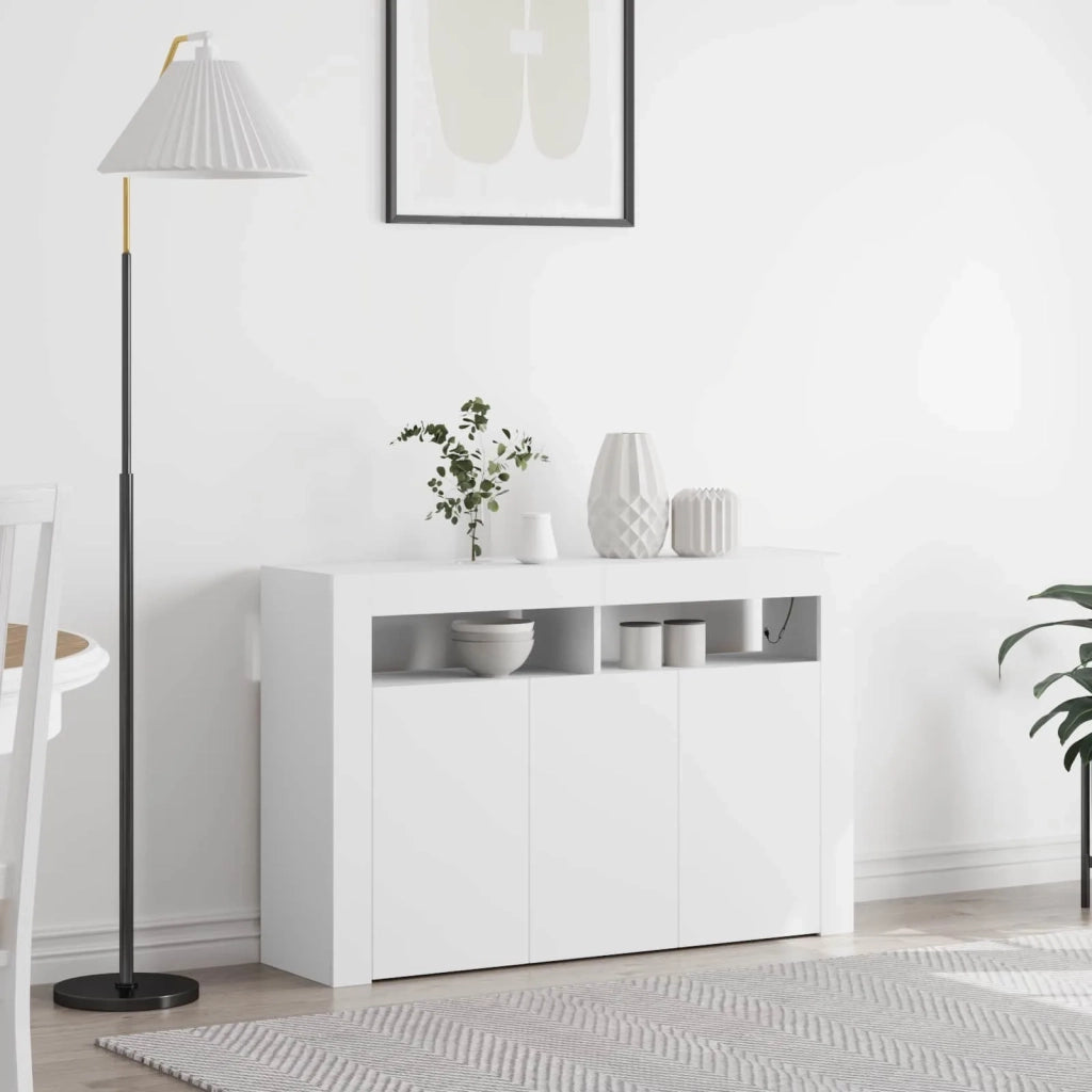 Credenza Bianco 116 x 30 x 75 cm Legno multistrato 3333876