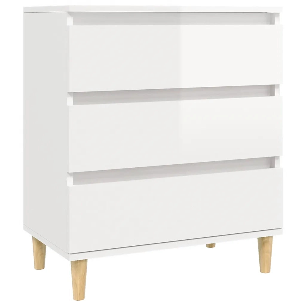 Credenza-Buffet-Armadio da cucina Bianco Lucido 60x35x70 cm in Legno Multistrato 550500