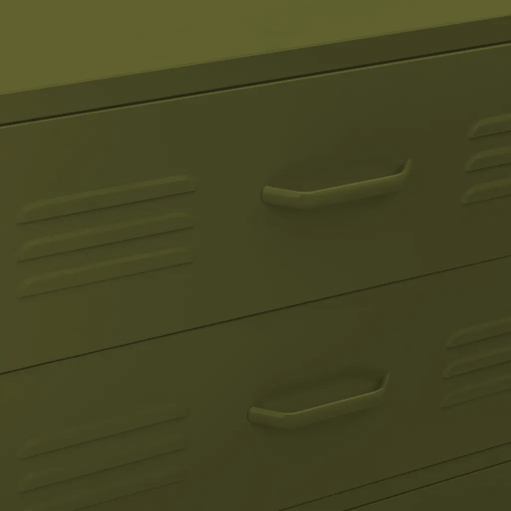 Cassettiera Verde Oliva 80x35x101,5 cm in Acciaio 336198