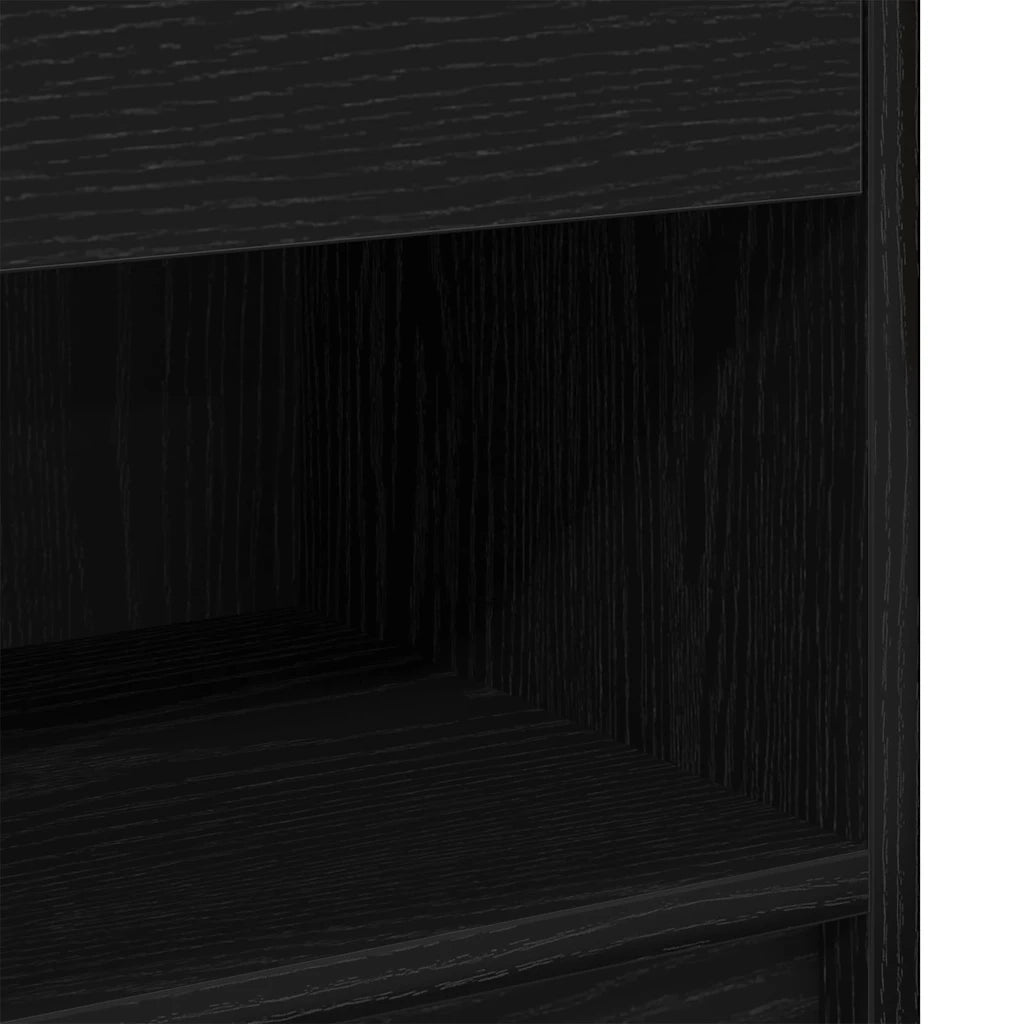 Comodini 2 pz con Cassetto Nero 39x28x41 cm 858752