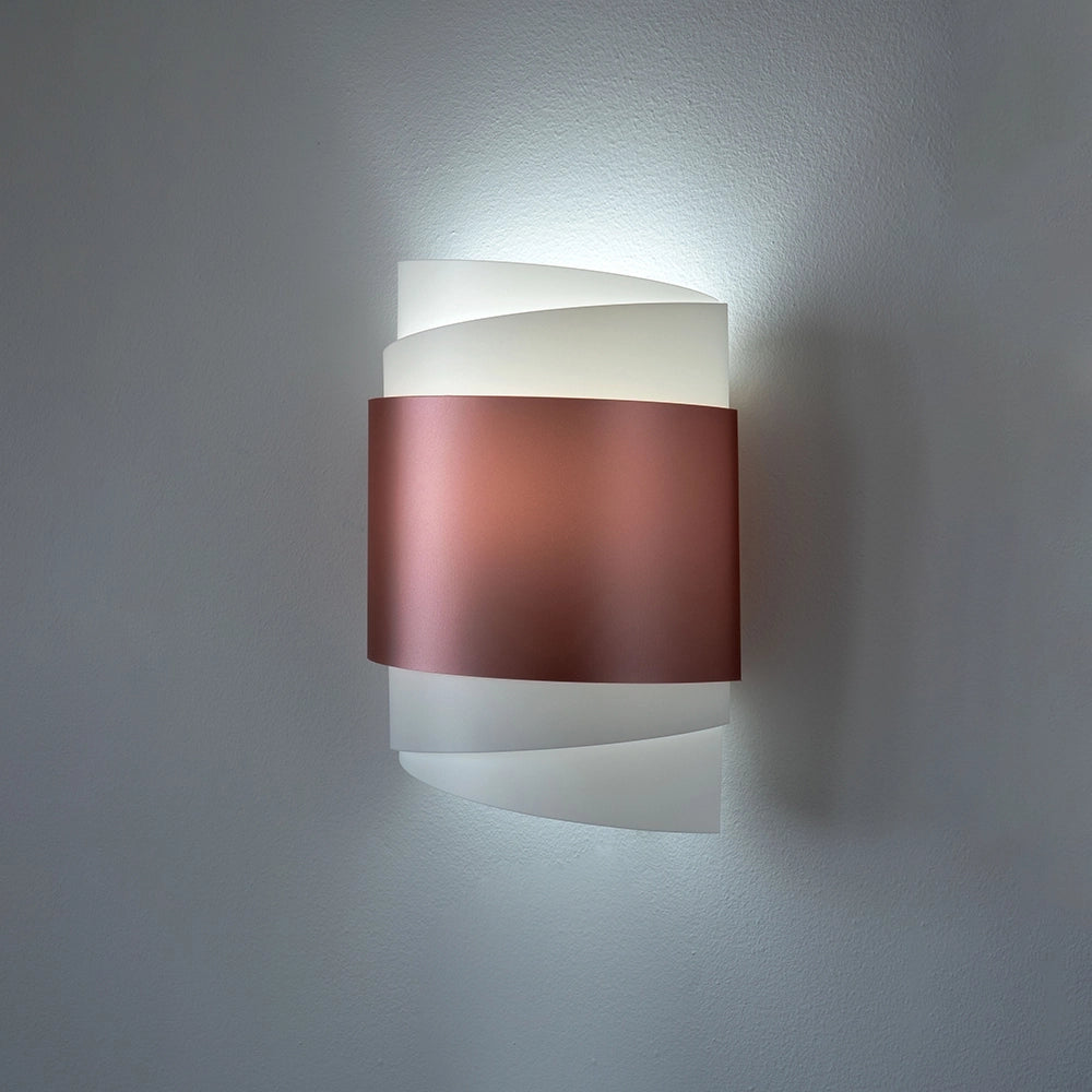 Applique Moderna Con Cavo 1 Luce Bea In Polilux Rosa Metallico Made In Italy