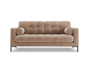 Cosmopolitan Design - Divano "Bali" 2 posti in velluto beige 