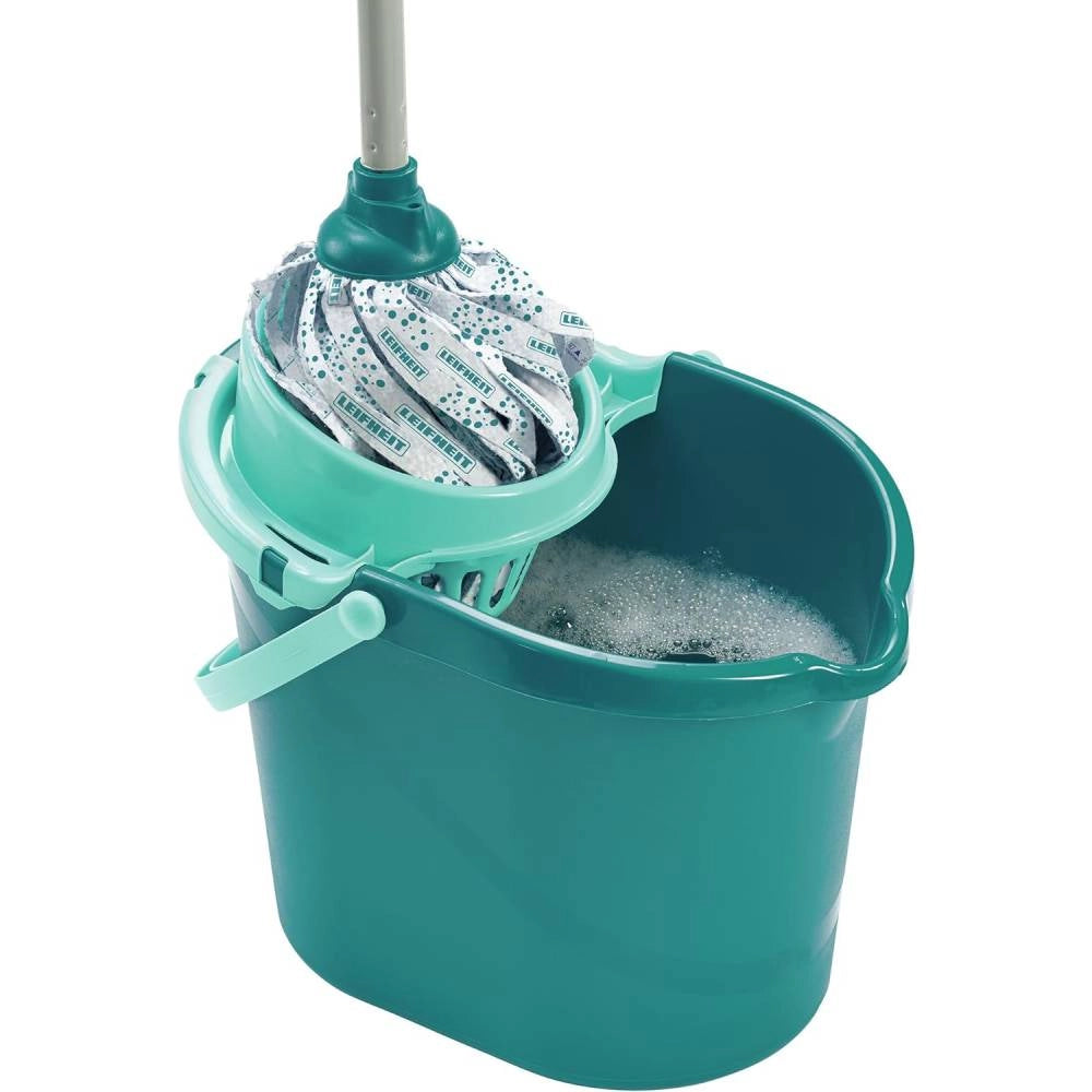 Leifheit Classic Mop Set Mocio Lavapavimenti con Secchio 12 Lt