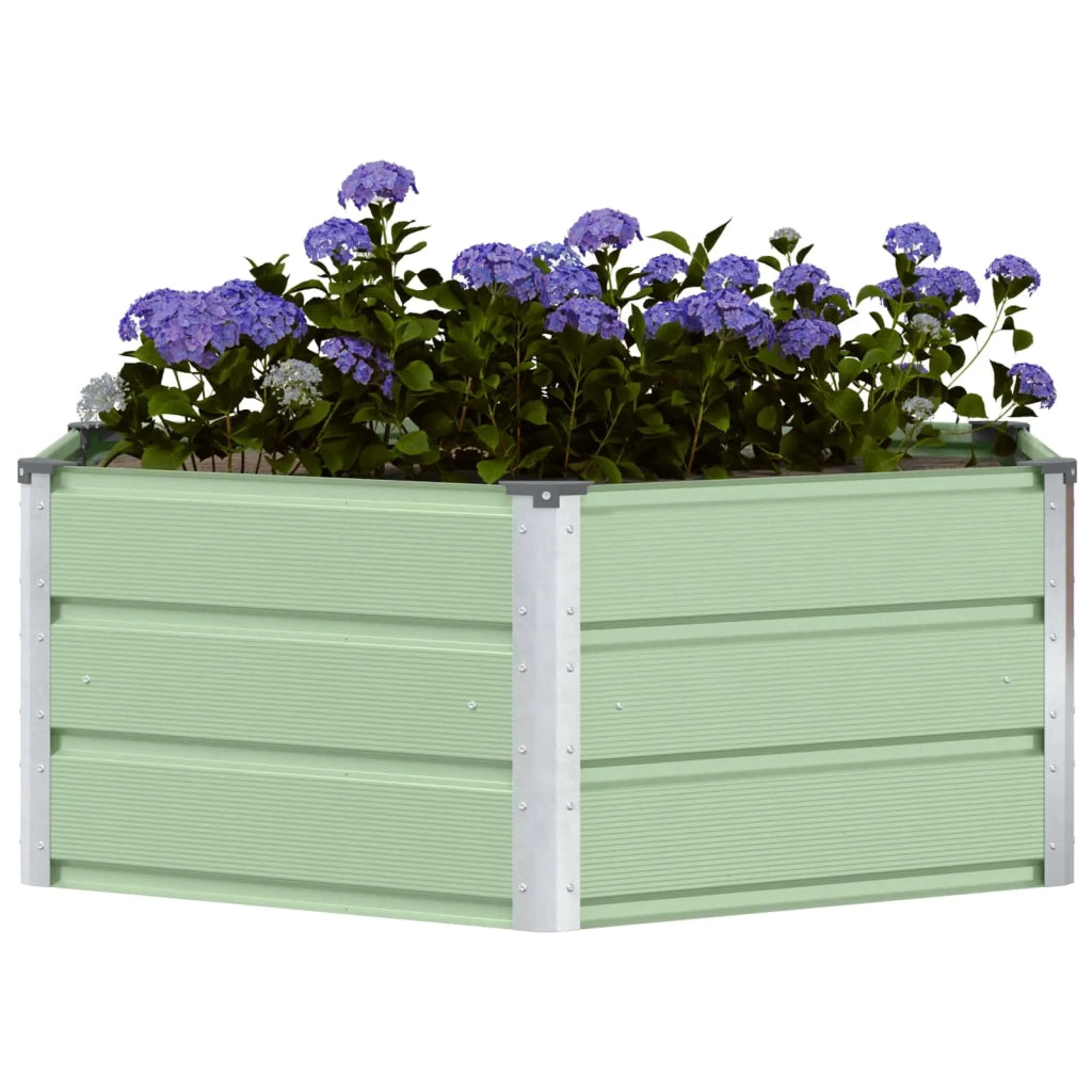 Fioriera-Vaso-Contenitore per Piante Verde Pastello 129 x 129 x 45 cm Acciaio