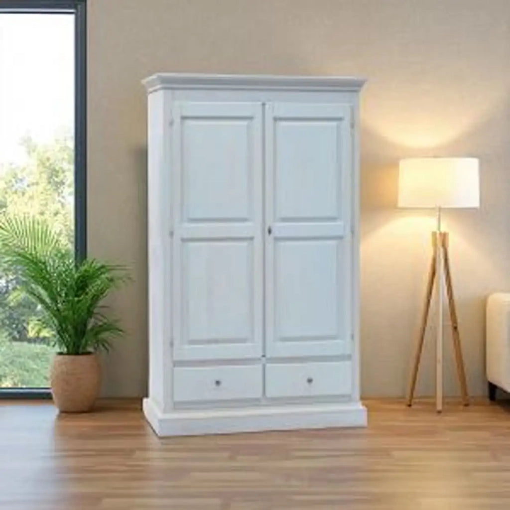 Armadio in legno Shabby chic mod Verona azzurro anticato