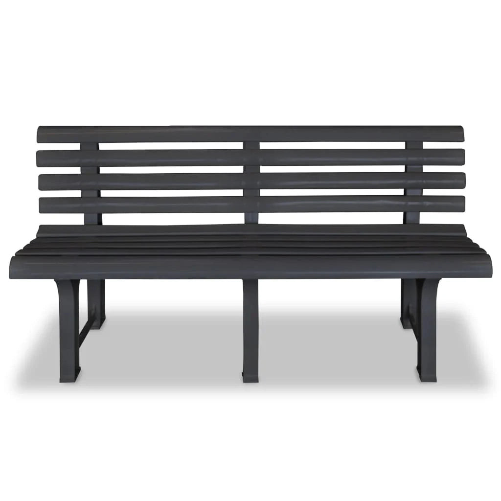 Panca da giardino mobili da esterno terrazza 145,5 cm plastica antracite 02_0011243
