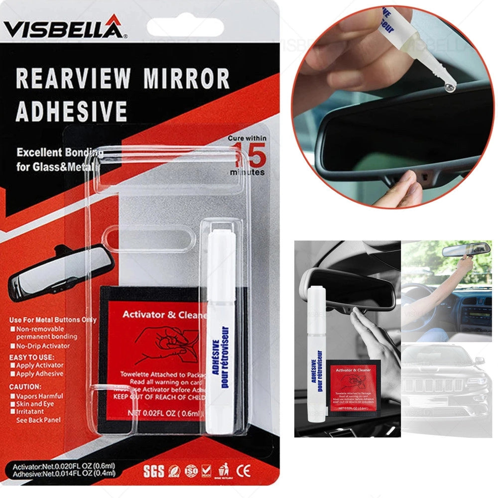 Trade Shop - Kit Riparazione Specchietto Retrovisore Auto Colla Adesivo Super Professionale -