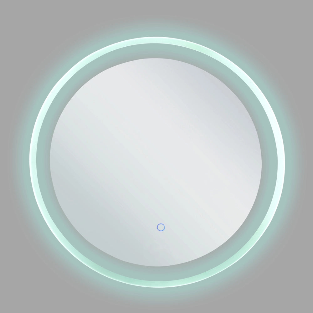 Moderno Specchio da Bagno Rotondo con Luci LED ø 58 cm soggiorno