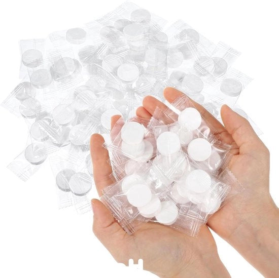 Asciugamani compatti da viaggio e campeggio 50 pezzi - Asciugamani per il viso in carta - Mini tovagliolini - Asciugamani lavabili - Ideali per l'uso in viaggio