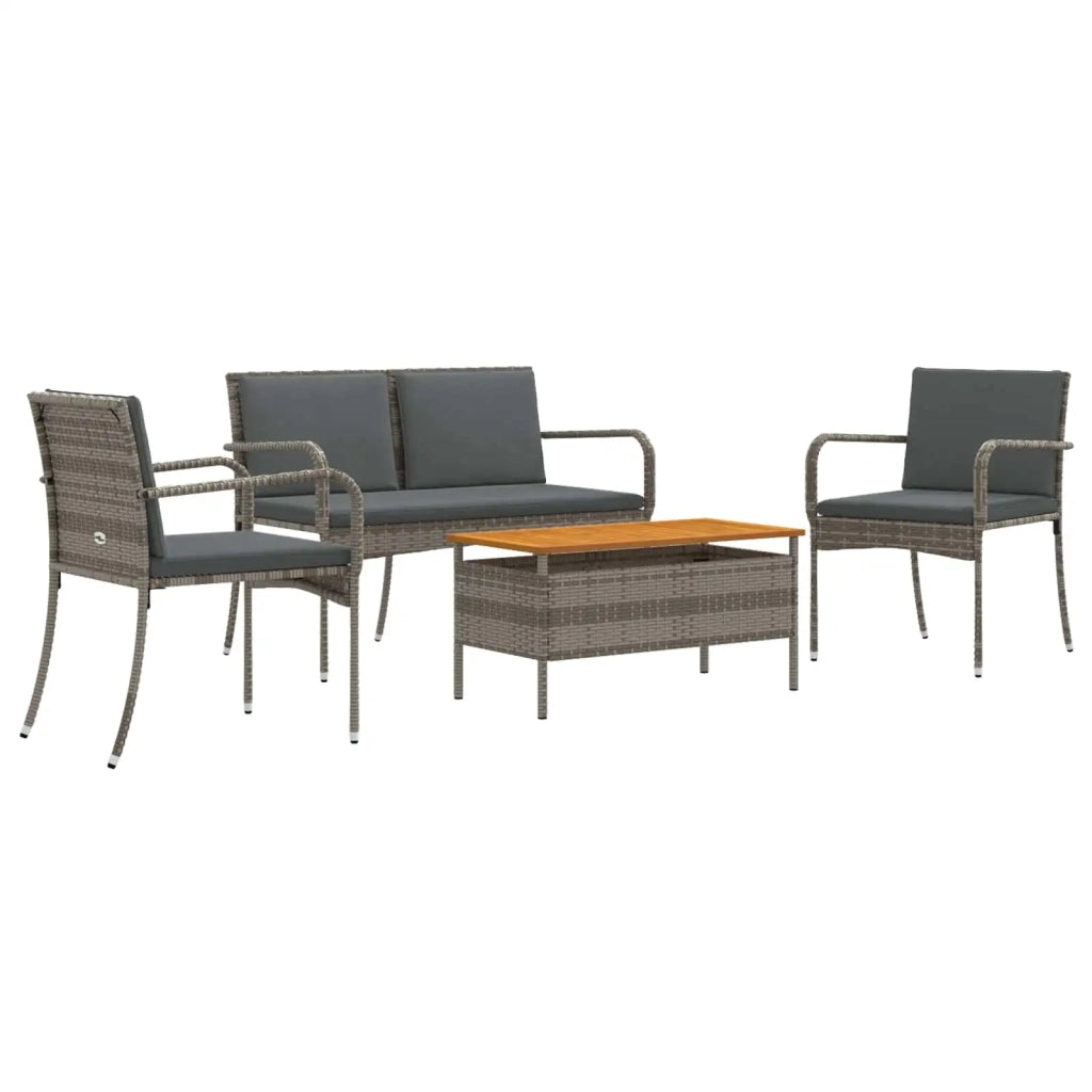 Set da giardino Grigio polyrattan 42025103