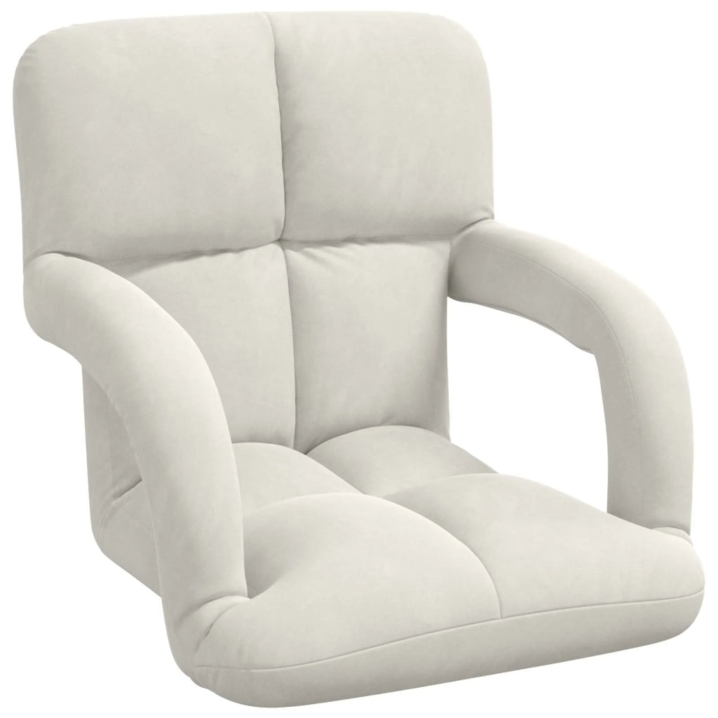 Sedia da Pavimento Crema 58 x 62 x 58 cm Velluto 42028139