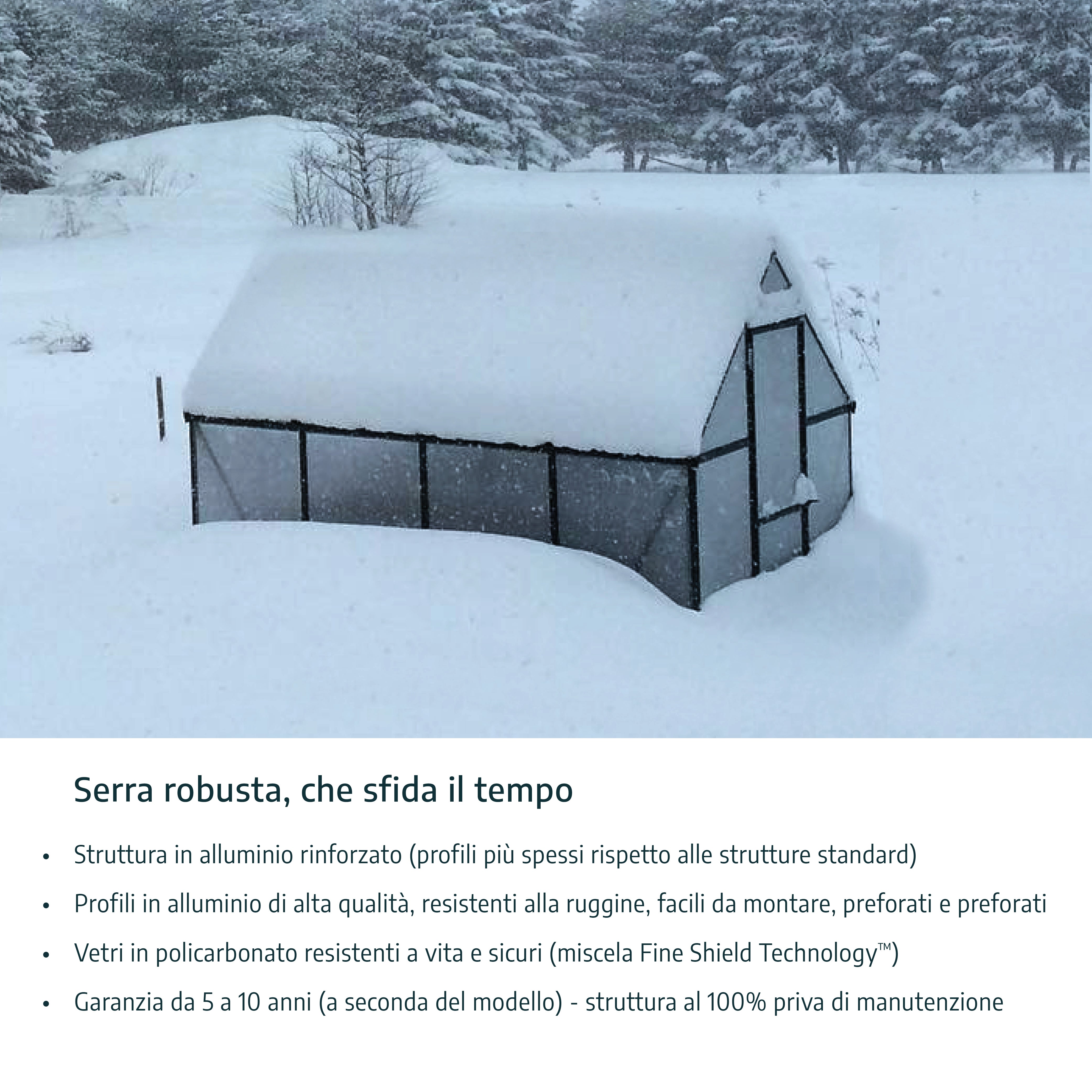 Veranda in Policarbonato Sun Room 2.7X5.7 m Bianco