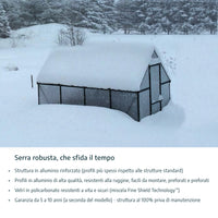 Harmony Trasparente Serra Da Giardino in Policarbonato 306X185X208 cm  Grigio