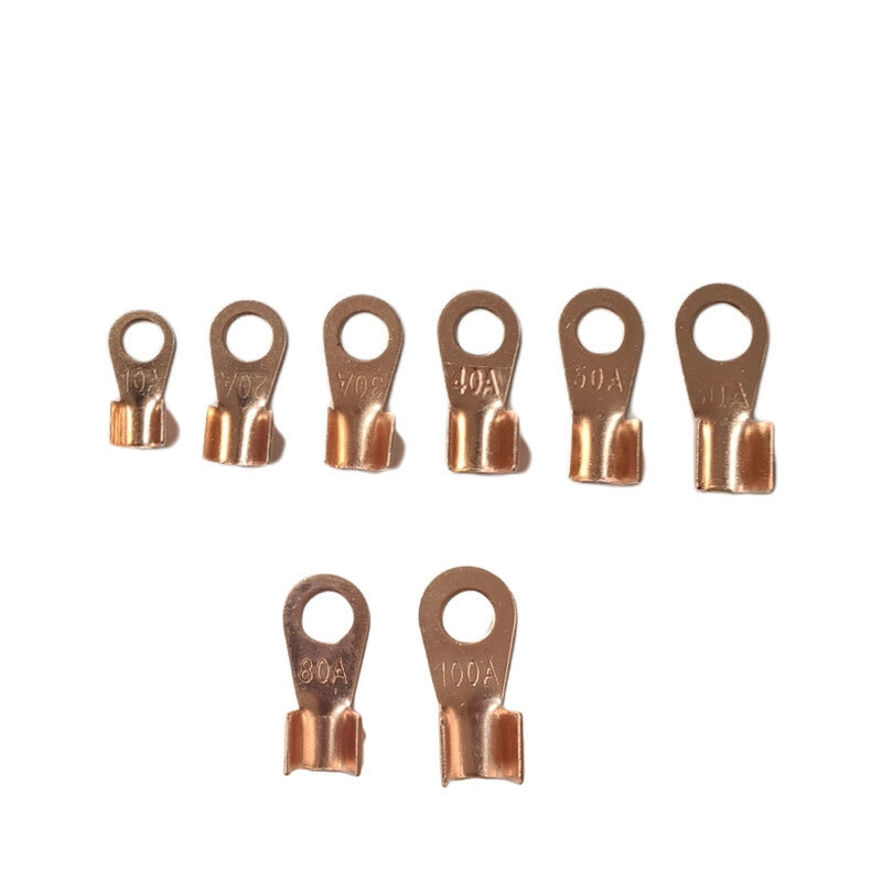 KIT 80 PZ CAPICORDA CONNETTORI TERMINALI IN RAME AD ANELLO CRIMPARE BOX CA-02950