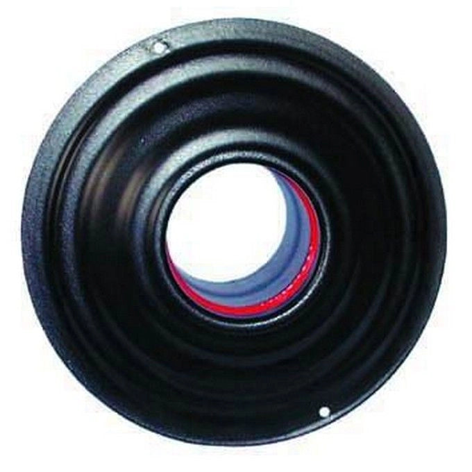 BLINKY 9784125 Rosone per Tubi Pellet con Innesto e Guarnizione Diametro Esterno 23,20 cm Profondita' Totale 9,50 cm Spessore Rosone 2,50 cm colore Nero