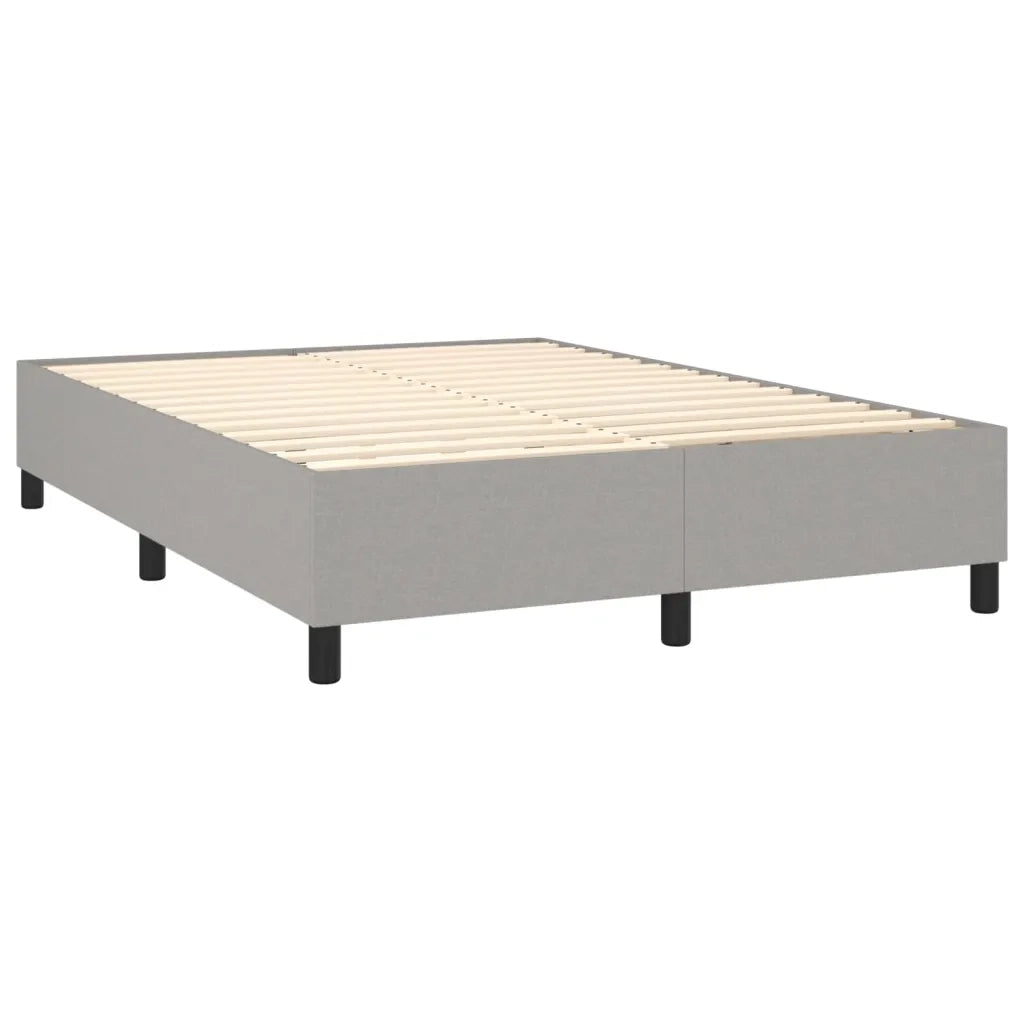 Giroletto a Molle con Materasso Grigio Chiaro 140x190cm Tessuto 3131345