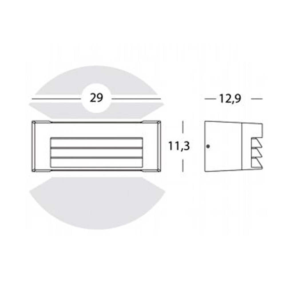Applique Da Esterno Moderna Tosca Alluminio E Termoplastica Grigio 1 Luce E27