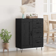 Credenza Rovere Nero 69,5 x 34 x 90 cm Legno ingegnerizzato