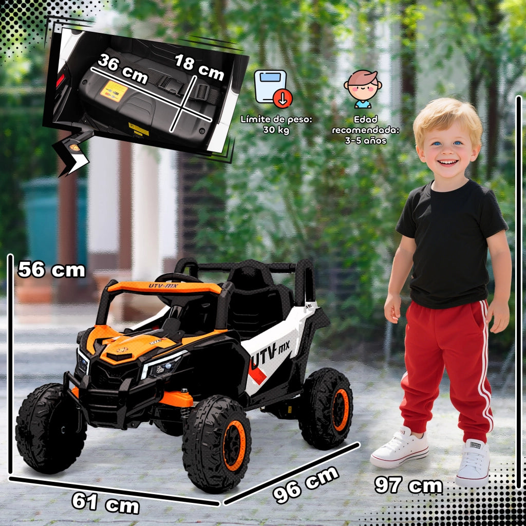 Veicolo Elettrico per Bambini UTV 12V ¨C zephmum ¨C Arancione
