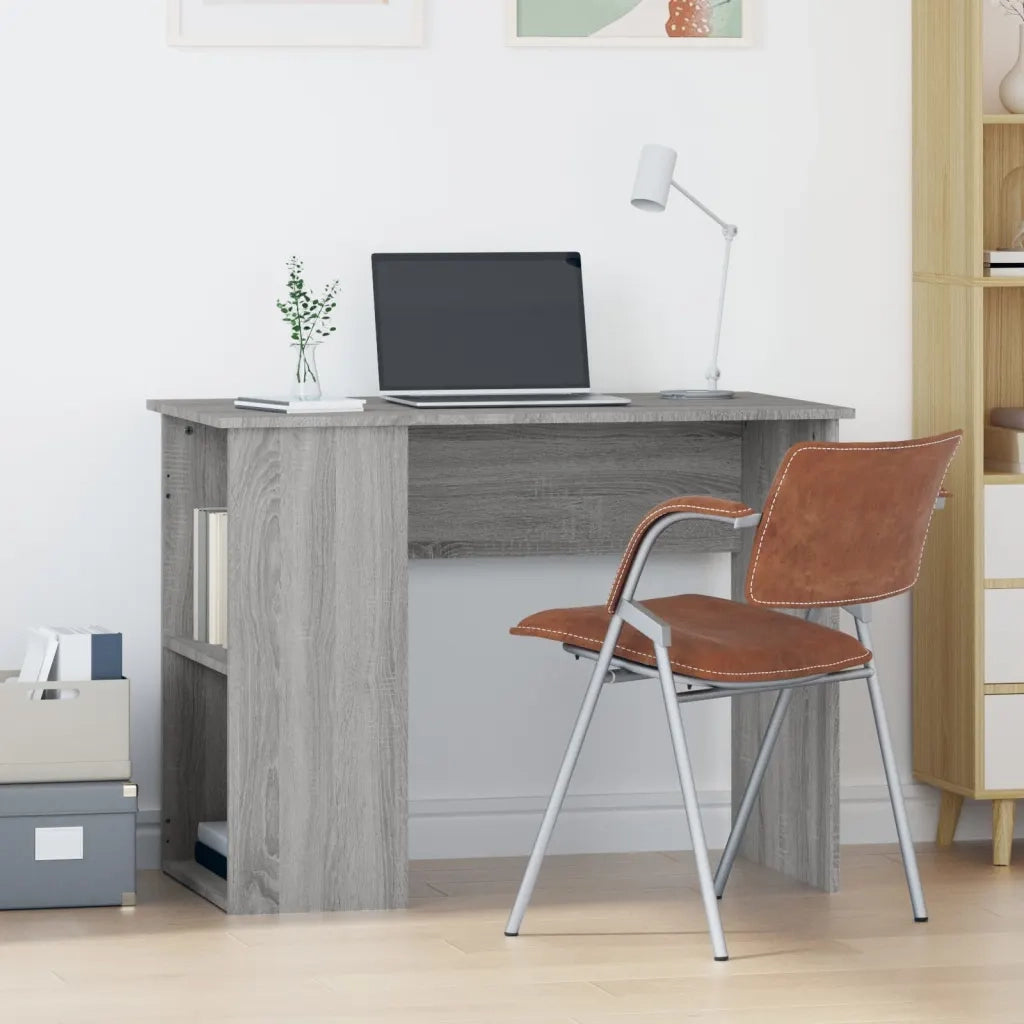 Scrivania | Tavolo da Ufficio Grigio Sonoma 100x55x75 cm in Legno Multistrato