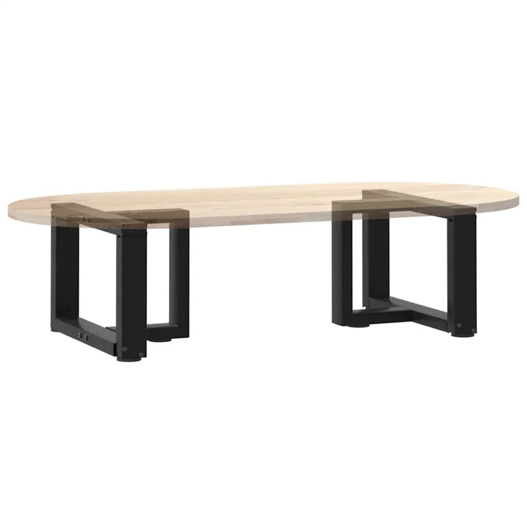 Gambe per Tavolino da Caffè a Forma di T 2 pz Nere 40x25x(30-31) cm Acciaio 4013004