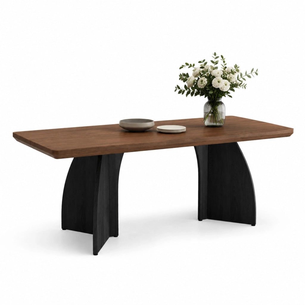 Tavolo da pranzo 160x80 cm in MDF color noce