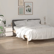Comodini 2 pz-Set di 2 Tavolino da notte Bianchi 40x35x50 cm in Legno Massello di Pino